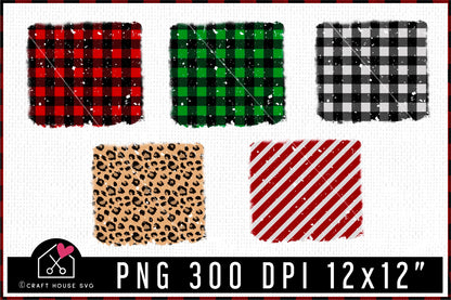 Christmas Sublimation Background Bundle PNG | SB2 - Craft House SVG