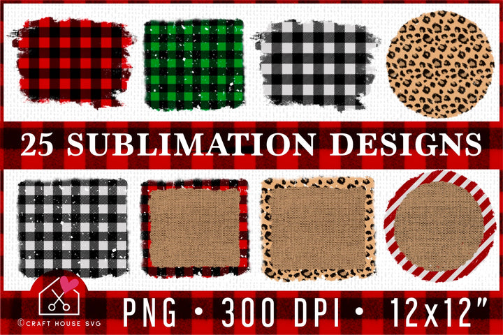 Christmas Sublimation Background Bundle PNG | SB2