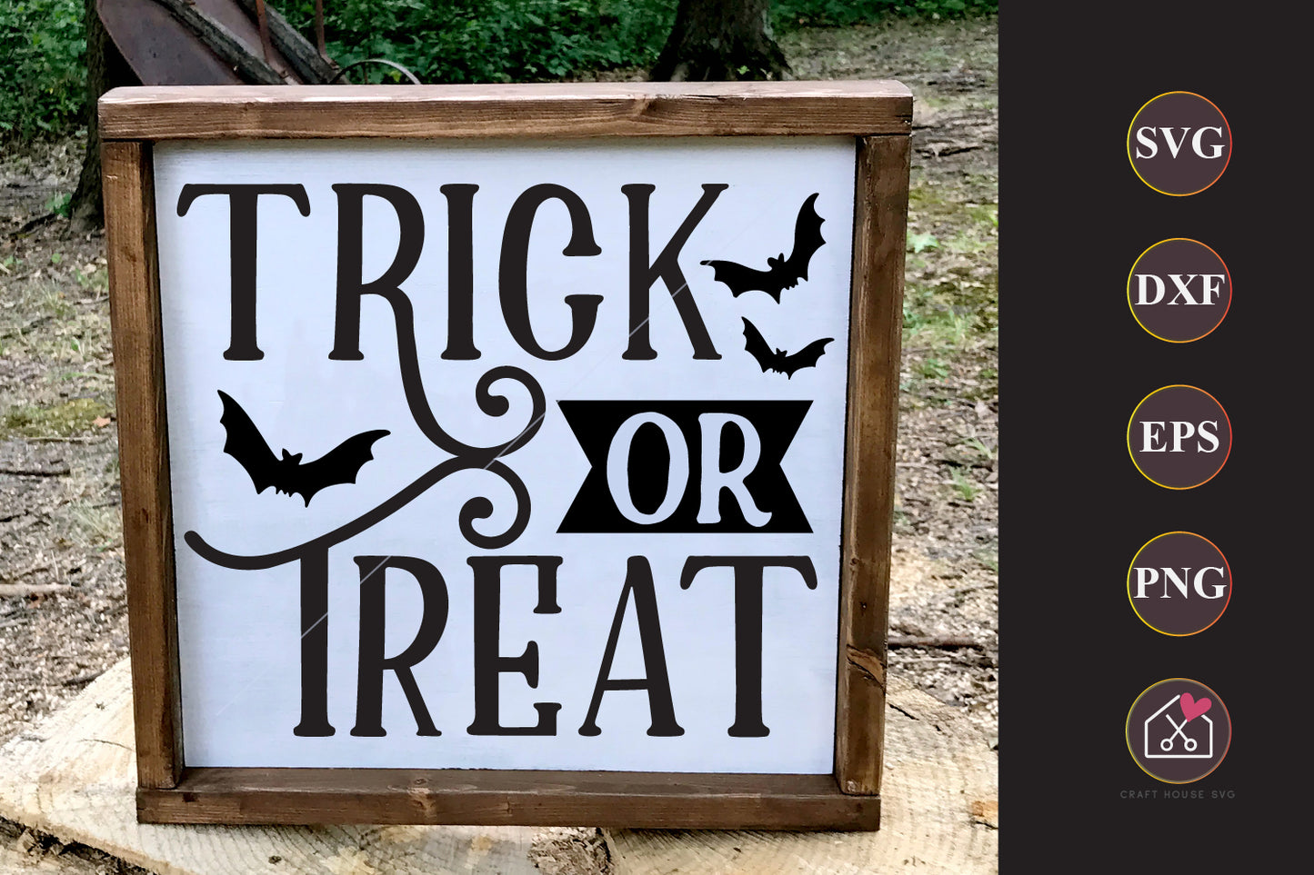 FREE Trick or treat SVG Halloween sign cut file - Craft House SVG