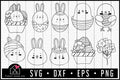 10 Easter Graphics SVG (Outline Version) | VB31 - Craft House SVG