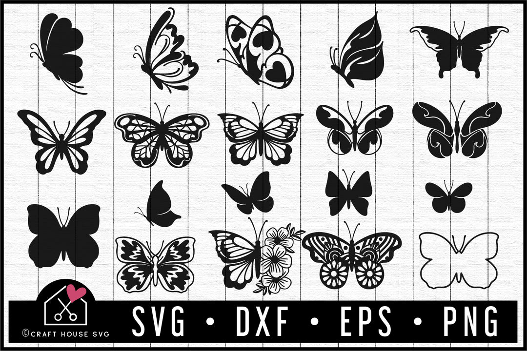 Butterfly Bundle - SVG DXF EPS PNG | VB44