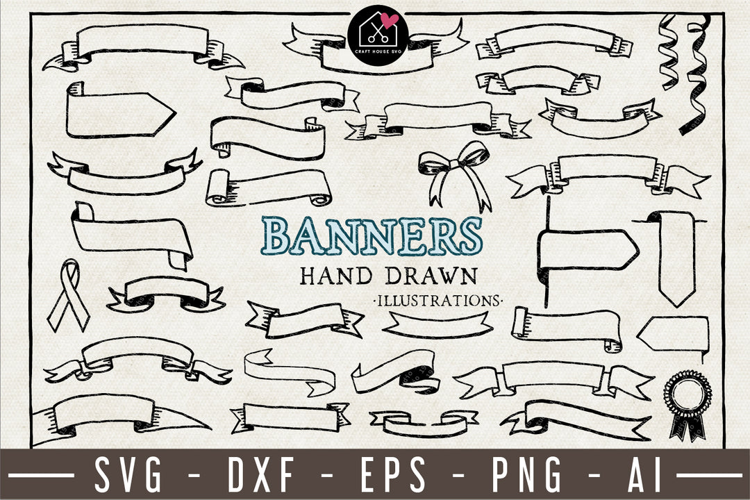 Banners Hand Drawn Illustration Pack - VB11