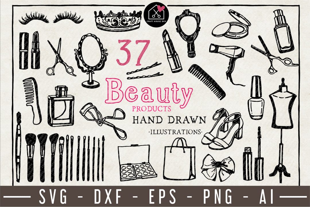 Beauty Products Illustration Pack - VB12