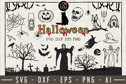 Halloween Illustration Pack - VB13 - Craft House SVG