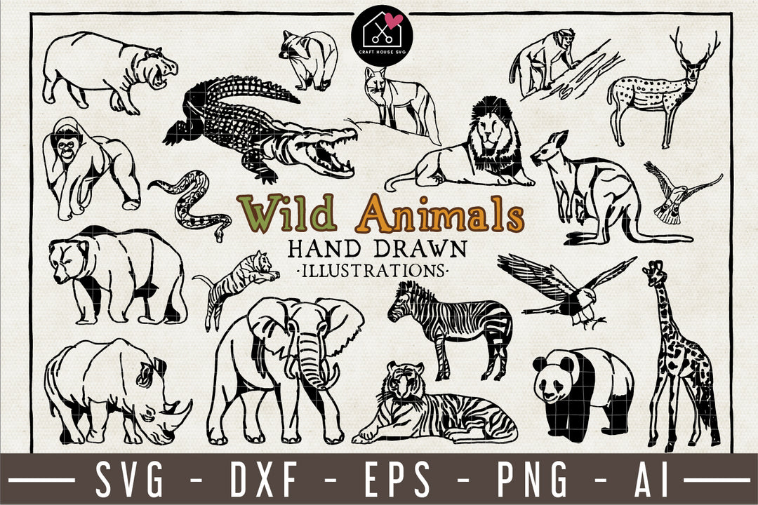 Wild Animals Illustration Pack - VB16