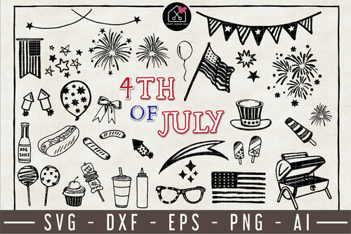 4th of July Illustration Pack - VB17 - Craft House SVG