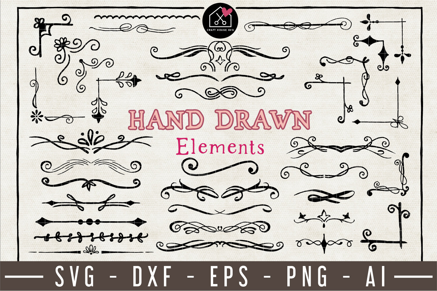 Hand Drawn Elements Pack - VB18