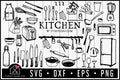 Kitchen Hand Drawn Illustration Pack - VB3 - Craft House SVG