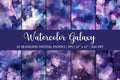 Watercolor Galaxy Digital Paper Pack - Seamless Patterns