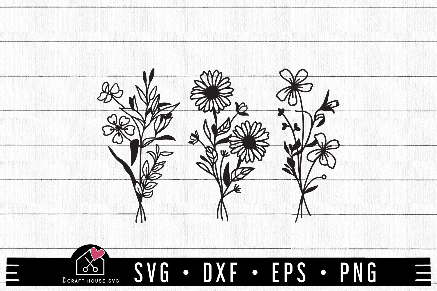 Wildflower Bouquet SVG - Craft House SVG