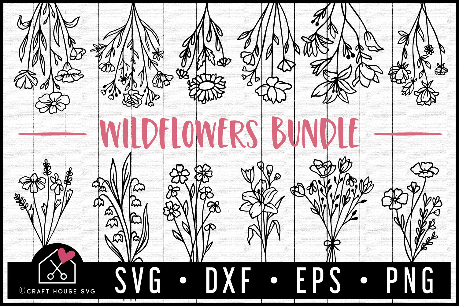 Wildflowers SVG Bundle - Craft House SVG