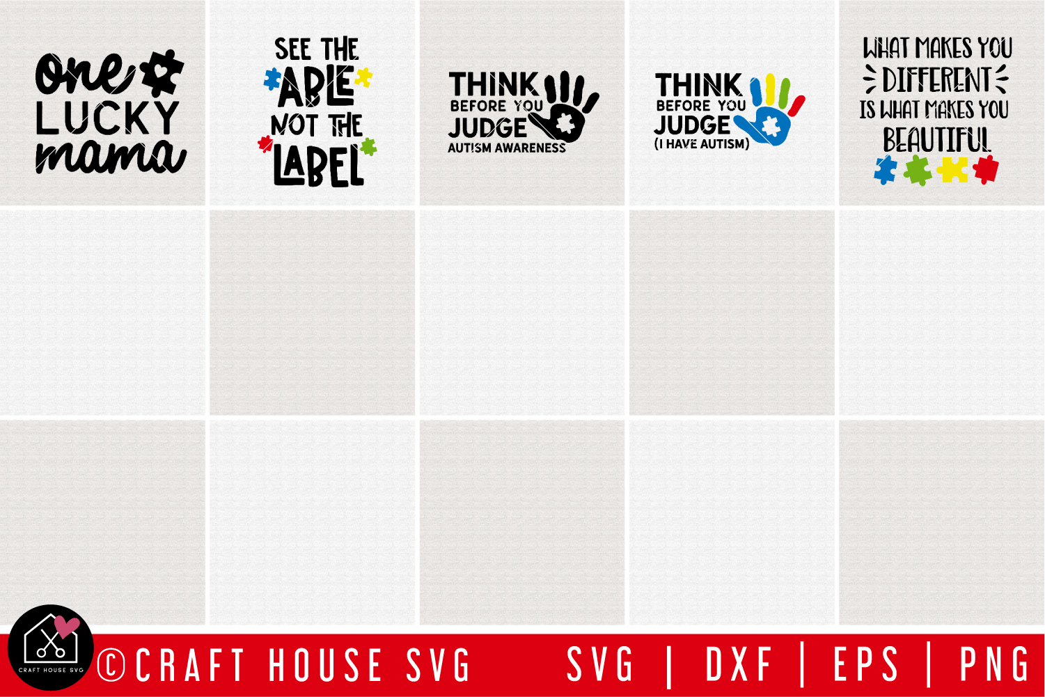 Autism SVG Bundle | MB84 Craft House SVG - SVG files for Cricut and Silhouette