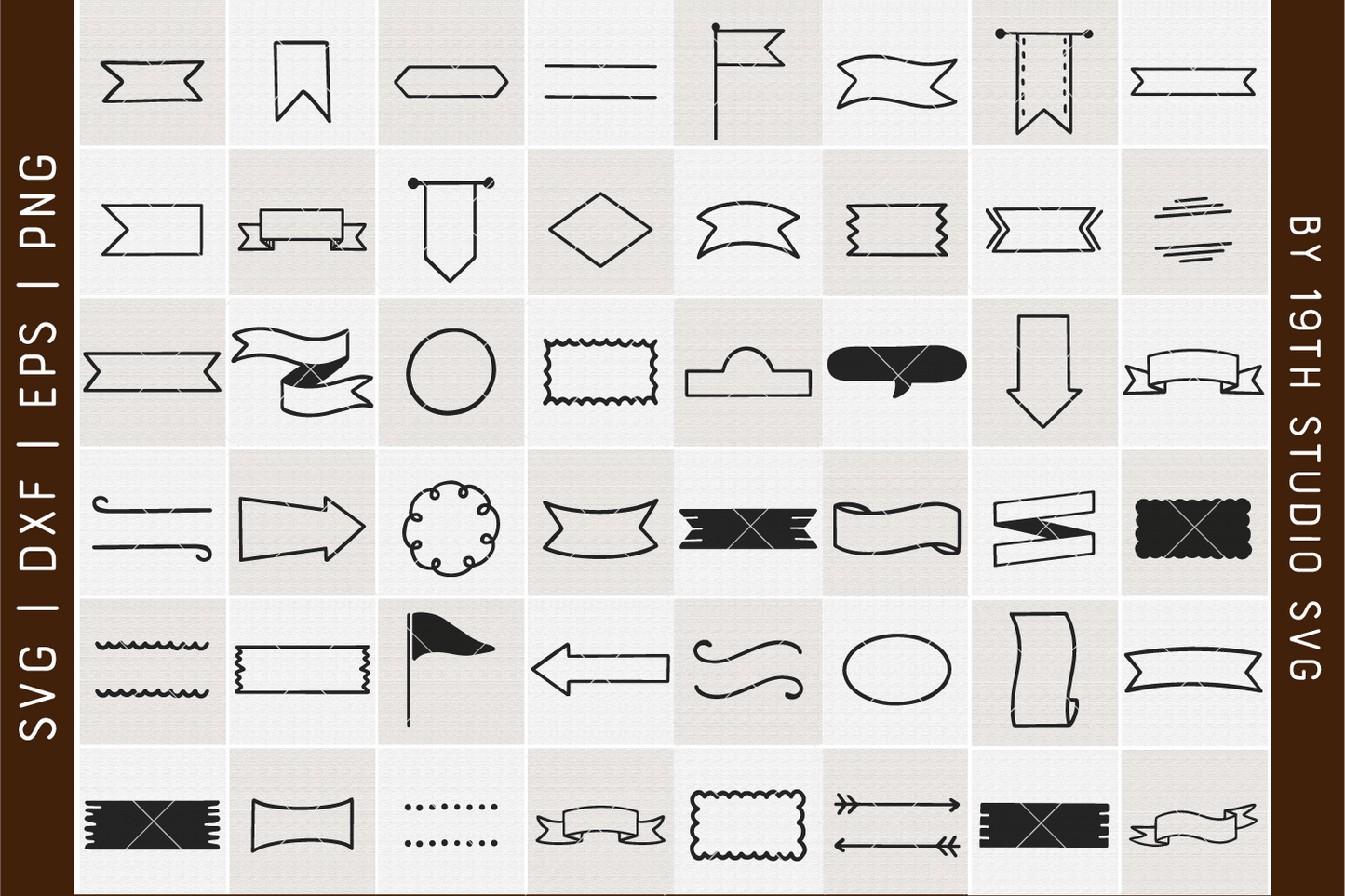 Banners Illustration Bundle | VB42 Craft House SVG - SVG files for Cricut and Silhouette