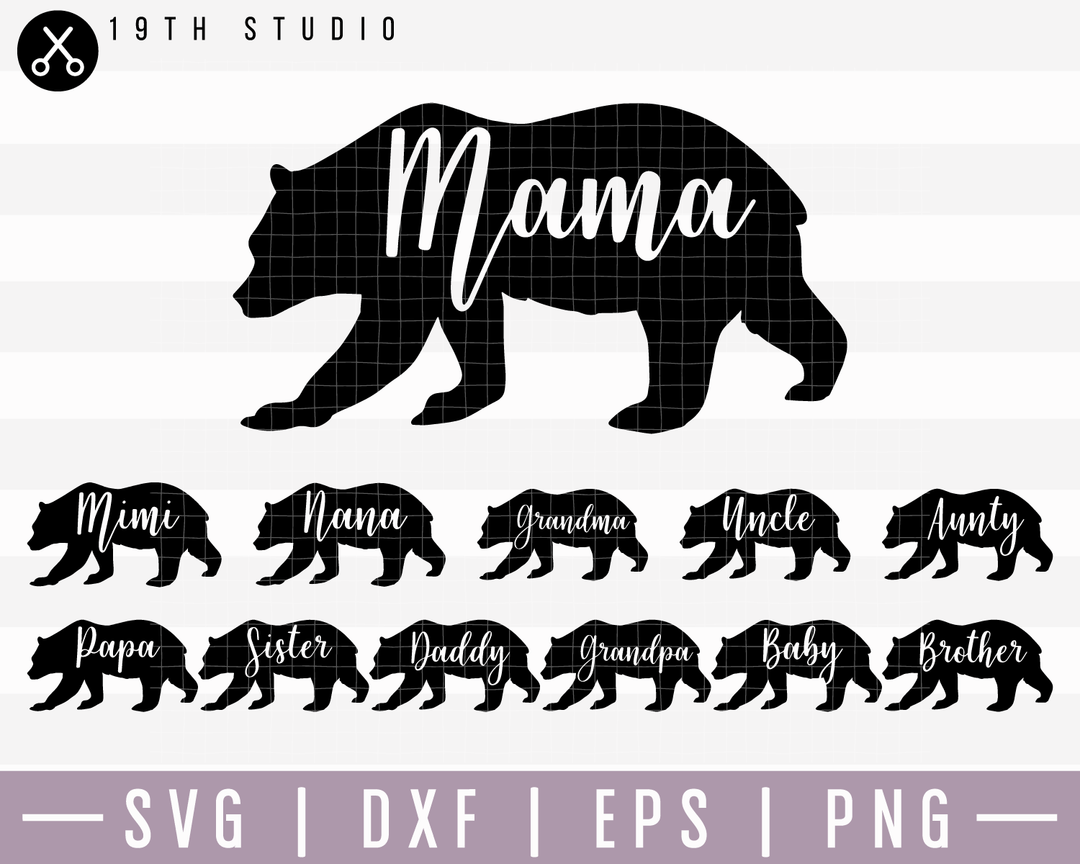 Bear Family SVG | M15F4 Craft House SVG - SVG files for Cricut and Silhouette