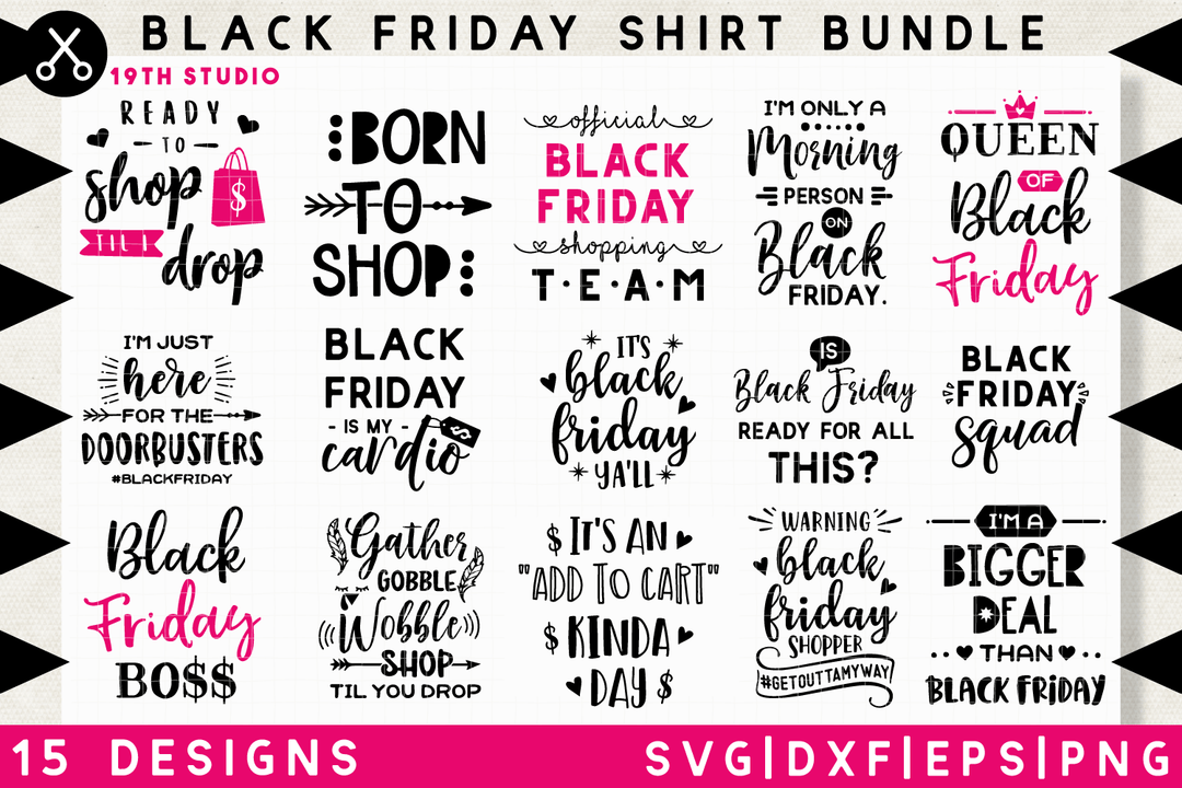 Black Friday shirt SVG bundle - M35 Craft House SVG - SVG files for Cricut and Silhouette