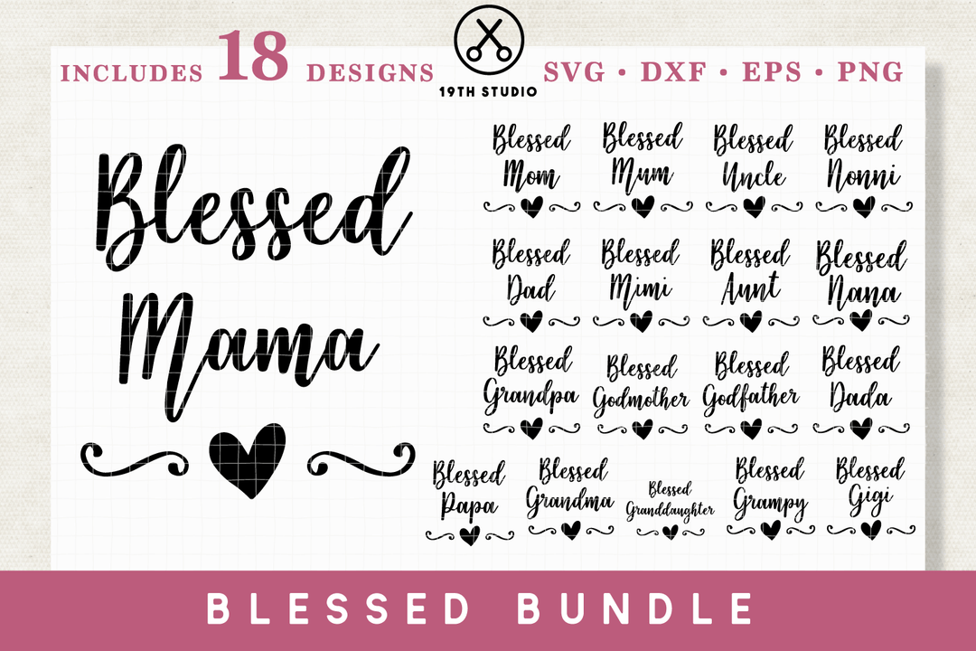 Blessed SVG bundle - M1 Craft House SVG - SVG files for Cricut and Silhouette