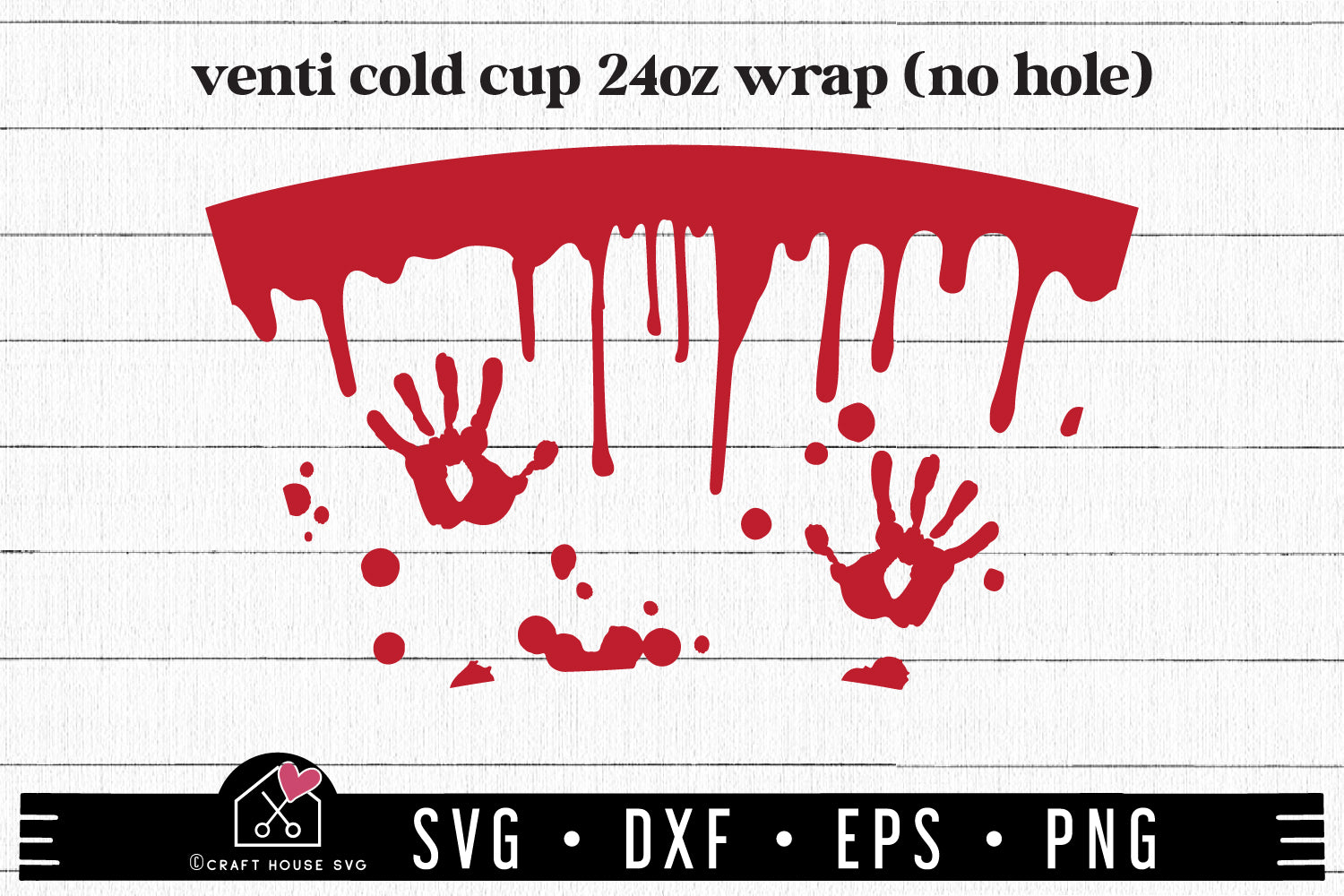 24oz cold cup wrap SVG Halloween Dripping Blood cold cup wrap SVG | MF