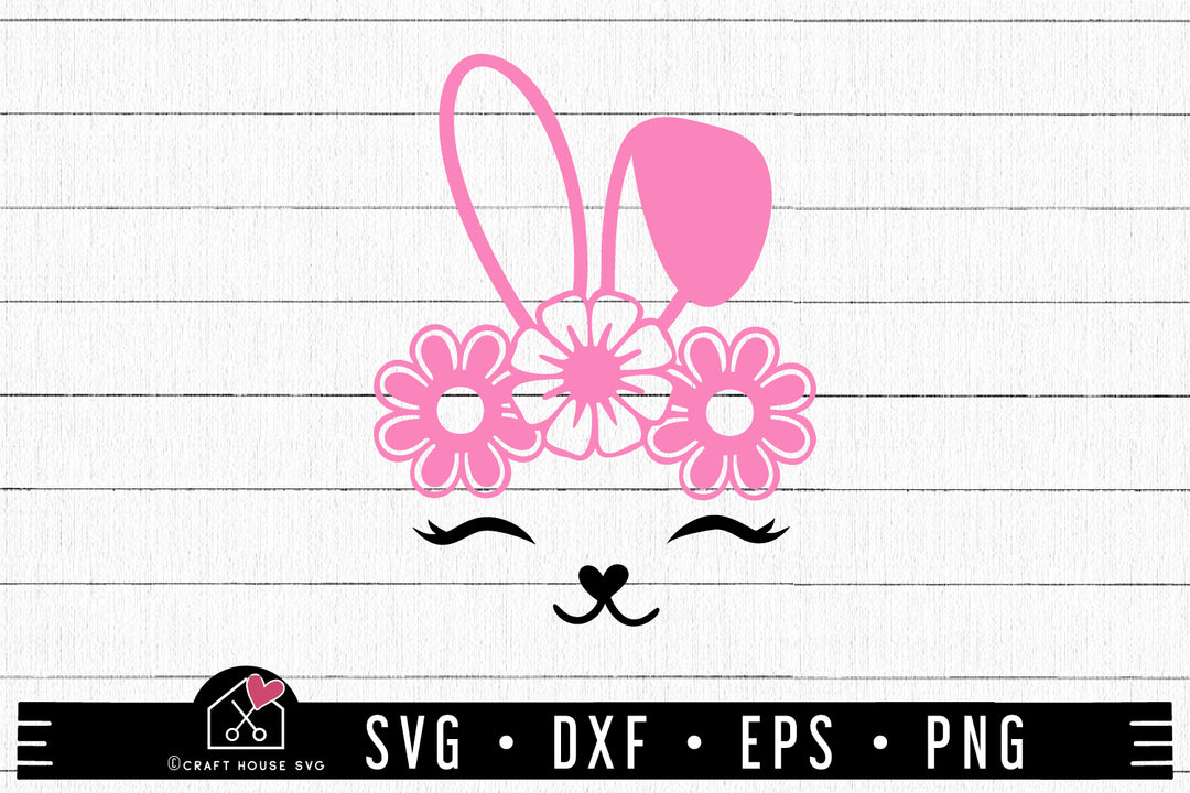 Easter SVG file | Cute bunny face SVG MF94