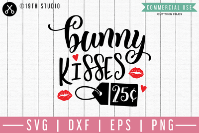 Bunny kisses 25 cent SVG | M46F | An Easter SVG cut file Craft House SVG - SVG files for Cricut and Silhouette