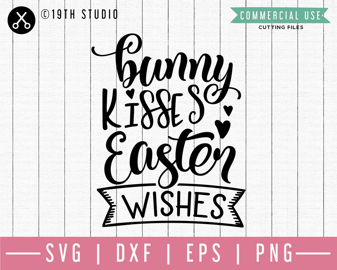 Bunny kisses Easter wishes SVG | M46F | An Easter SVG cut file Craft House SVG - SVG files for Cricut and Silhouette