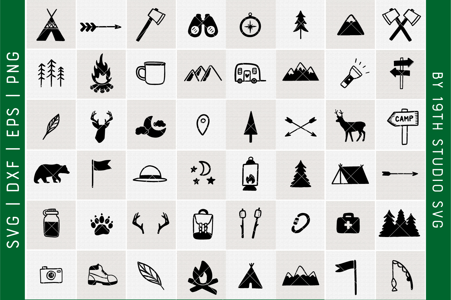Camping Illustration Bundle | VB36 Craft House SVG - SVG files for Cricut and Silhouette