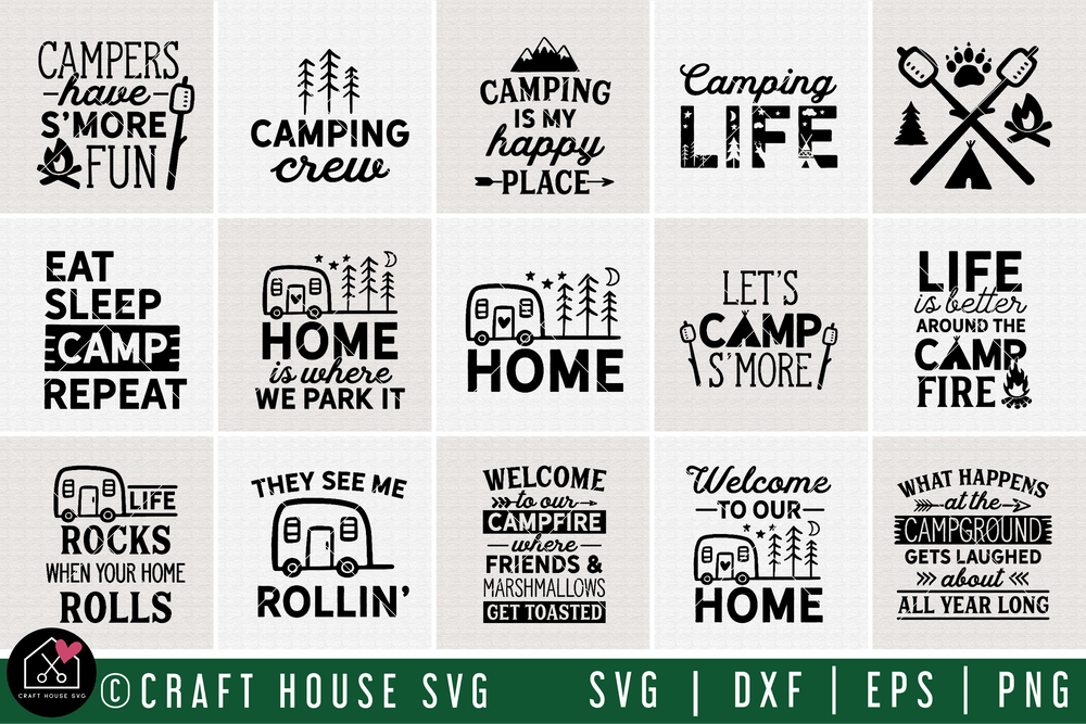 Camping SVG Bundle | MB67 Craft House SVG - SVG files for Cricut and Silhouette