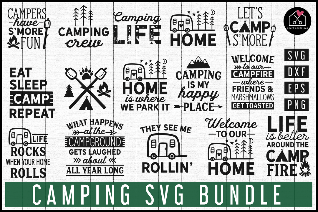 Camping SVG Bundle | MB67 Craft House SVG - SVG files for Cricut and Silhouette