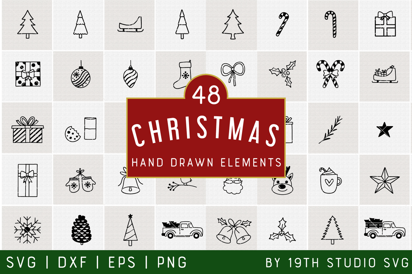 Christmas Illustration Bundle | VB40 Craft House SVG - SVG files for Cricut and Silhouette