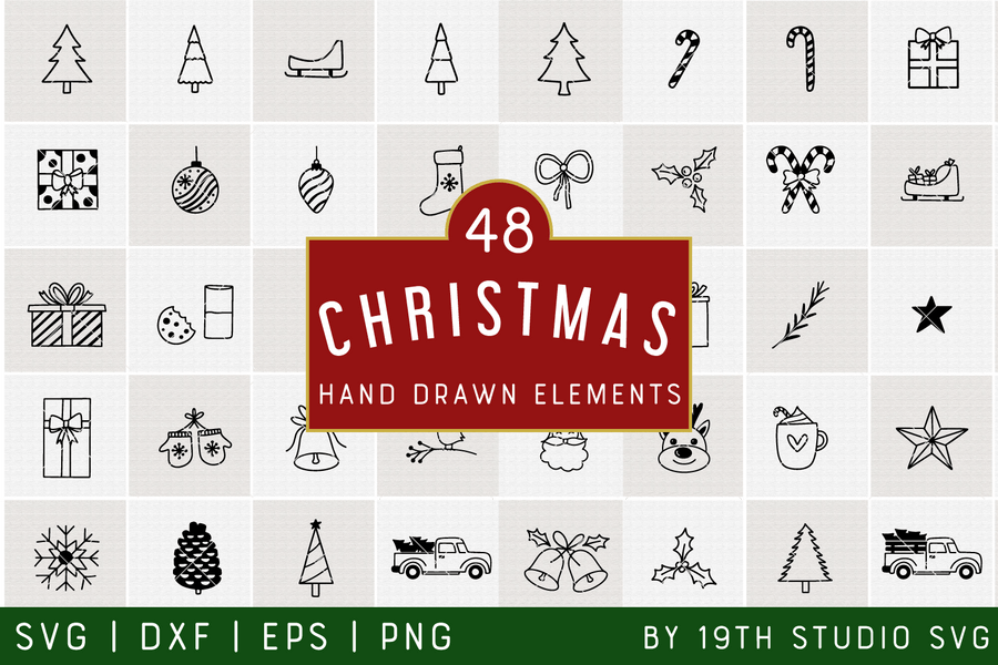 Christmas Illustration Bundle | VB40 Craft House SVG - SVG files for Cricut and Silhouette