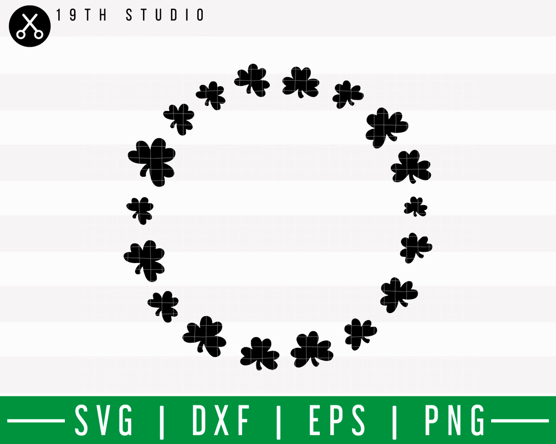 Clover Wreath SVG | M18F2 Craft House SVG - SVG files for Cricut and Silhouette