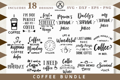 Coffee SVG bundle - M7 Craft House SVG - SVG files for Cricut and Silhouette