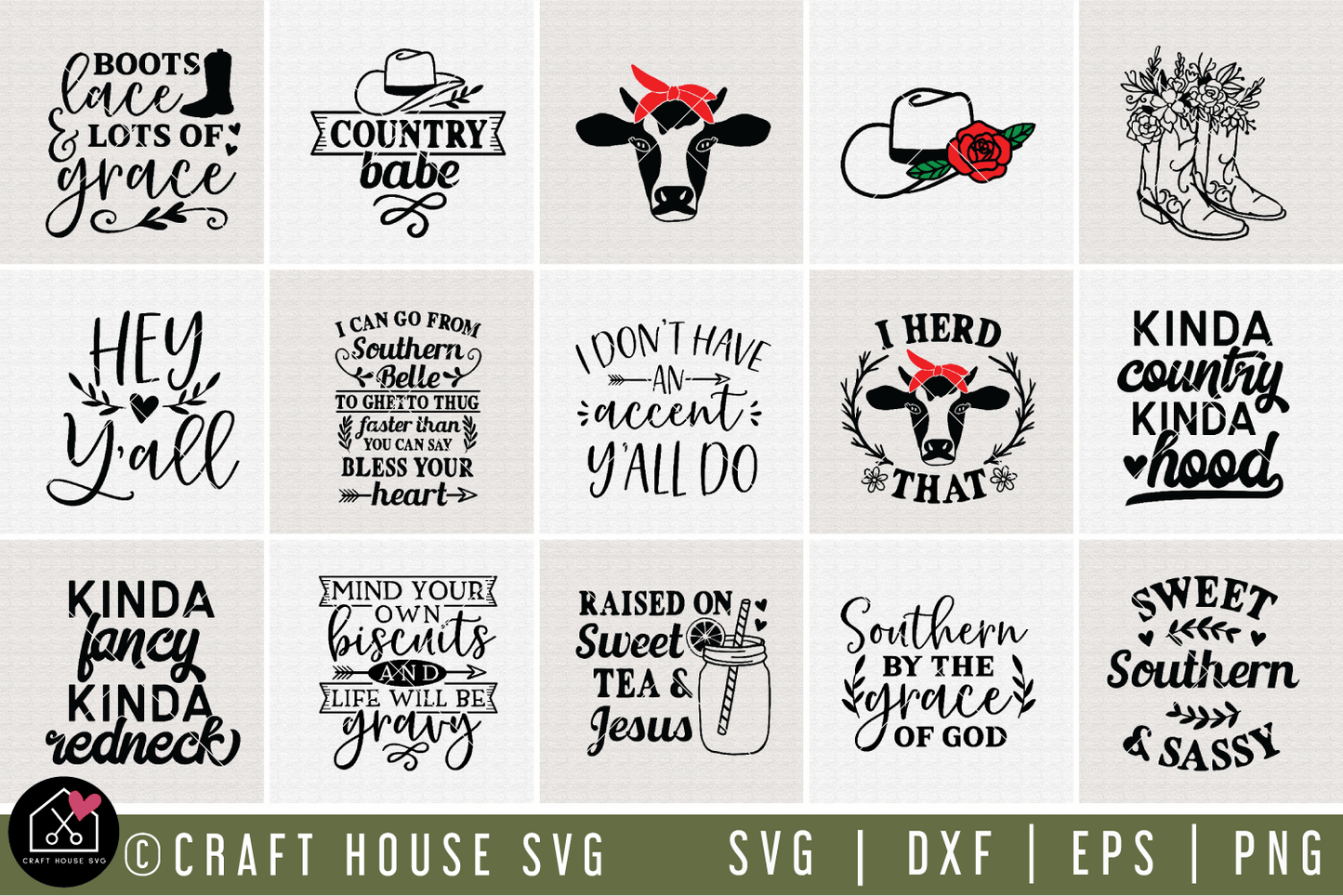 Country Girl SVG Bundle | MB71 Craft House SVG - SVG files for Cricut and Silhouette