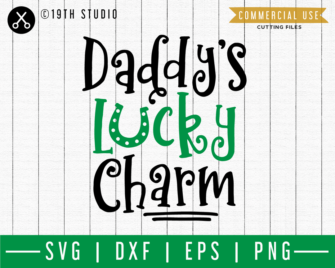 Daddy's Lucky Charm M45F SVG | A St. Patrick's Day SVG cut file M45F Craft House SVG - SVG files for Cricut and Silhouette
