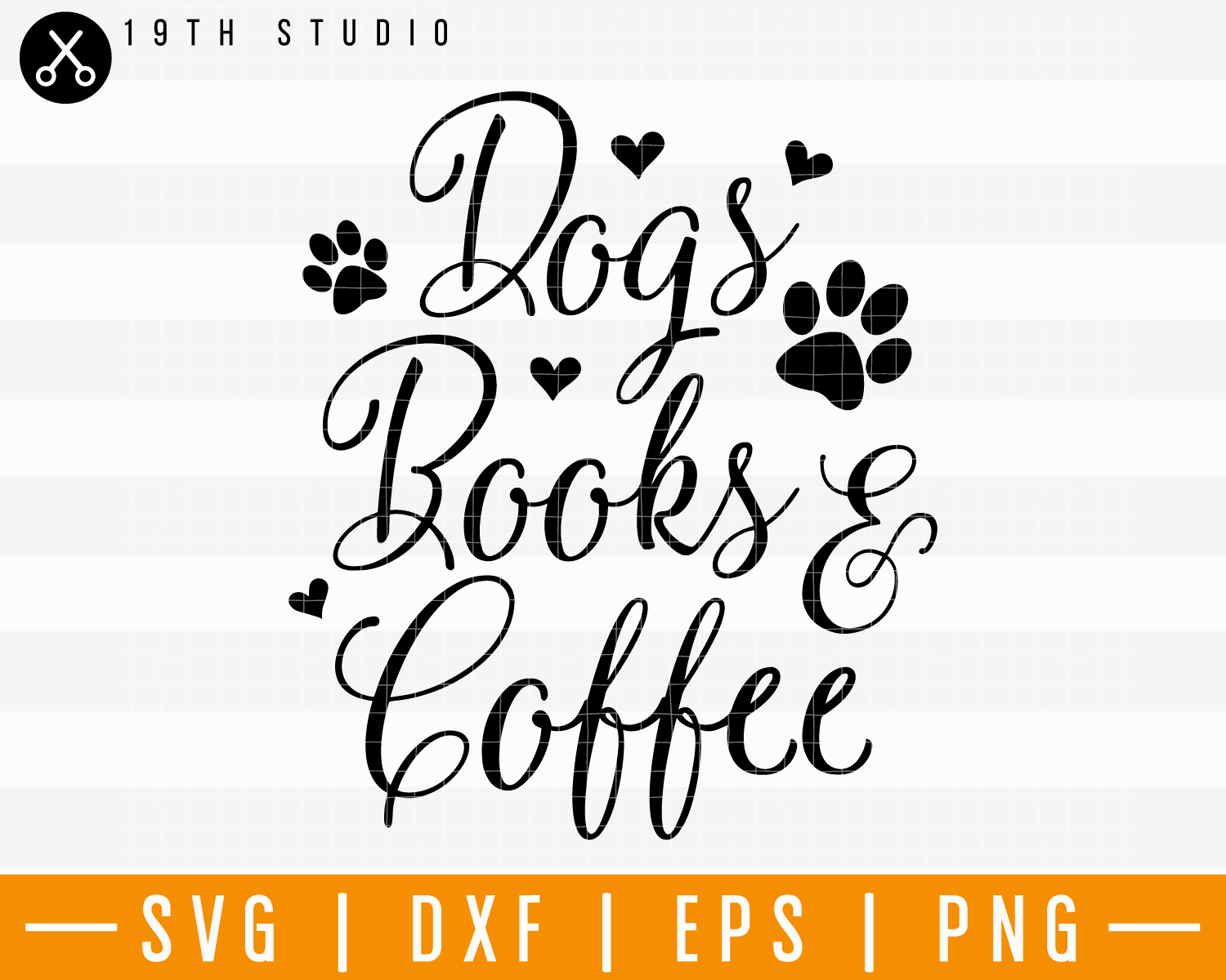 Dogs books and coffee SVG | M25F3 Craft House SVG - SVG files for Cricut and Silhouette