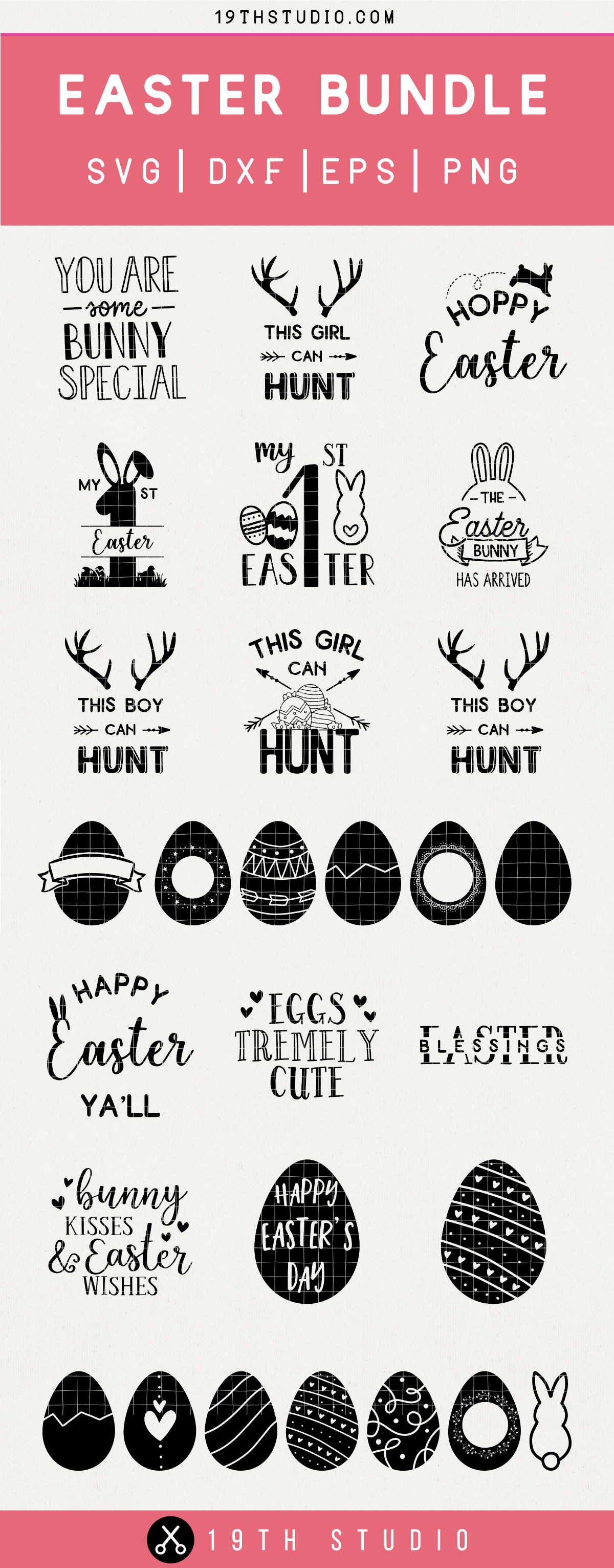 Easter SVG bundle - M9 Craft House SVG - SVG files for Cricut and Silhouette