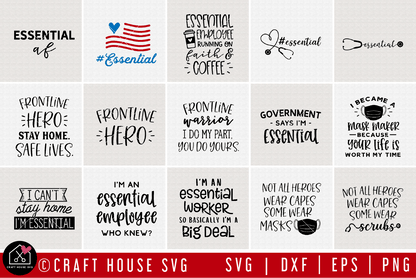 Essential Employee SVG Bundle | MB77 Craft House SVG - SVG files for Cricut and Silhouette