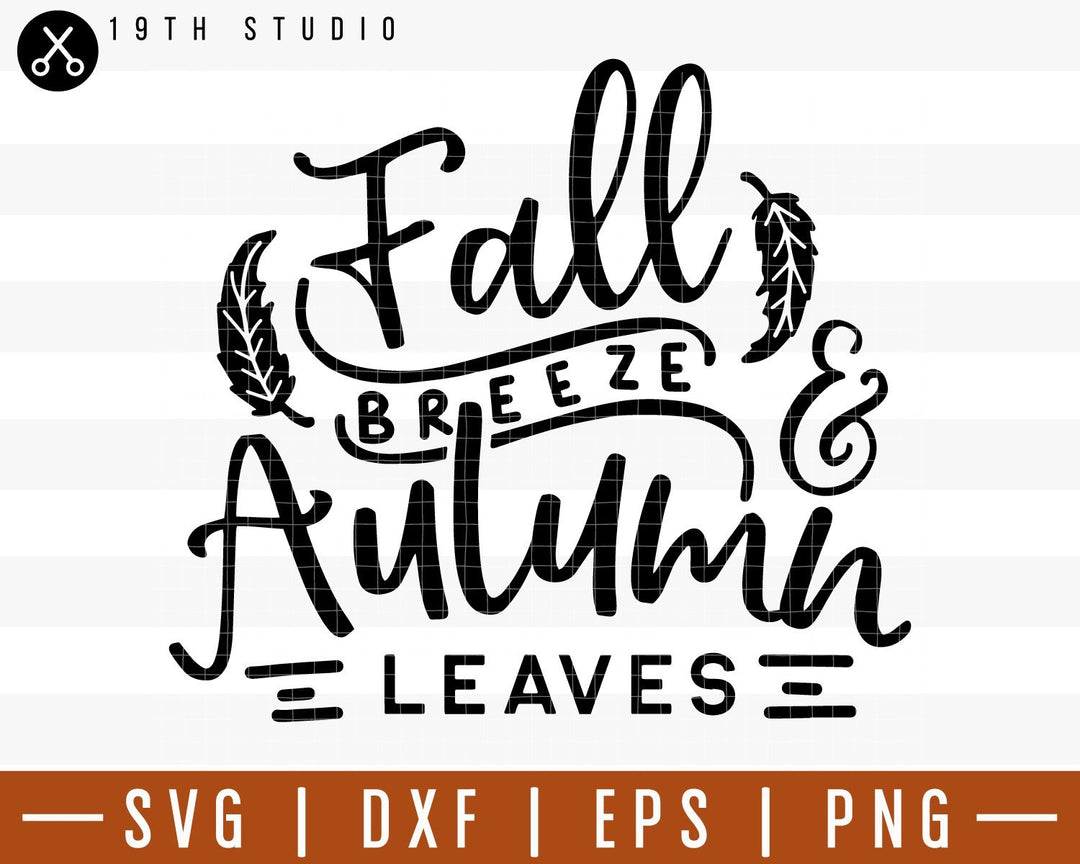 Fall breeze and Autumn leaves SVG | M29F2 Craft House SVG - SVG files for Cricut and Silhouette