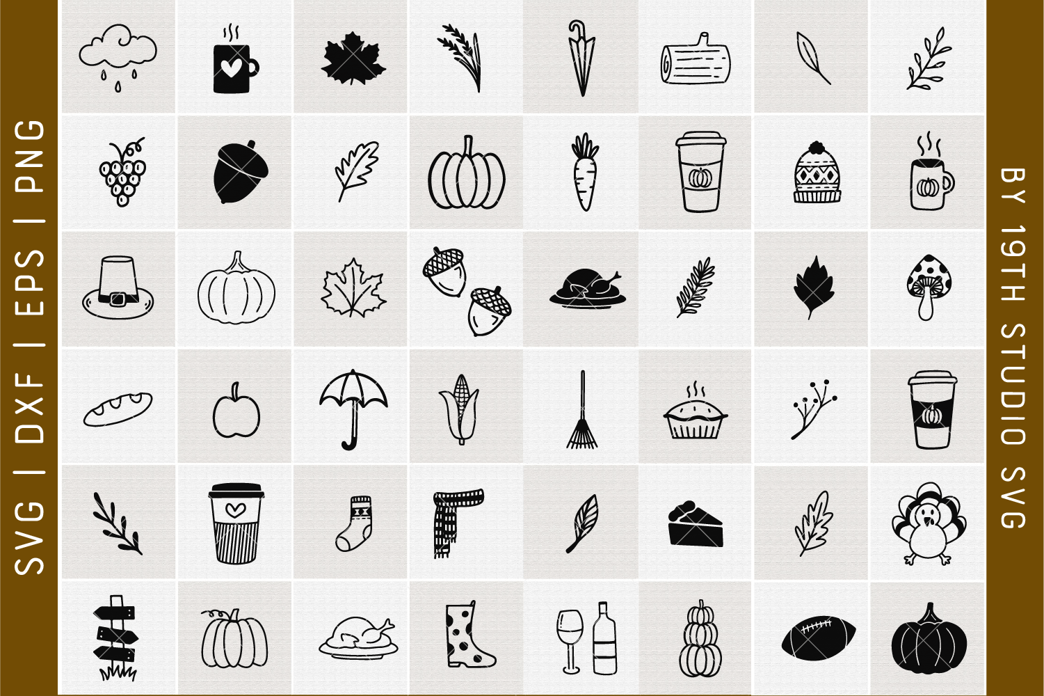 Fall Illustration Bundle | VB39 Craft House SVG - SVG files for Cricut and Silhouette