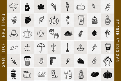 Fall Illustration Bundle | VB39 Craft House SVG - SVG files for Cricut and Silhouette