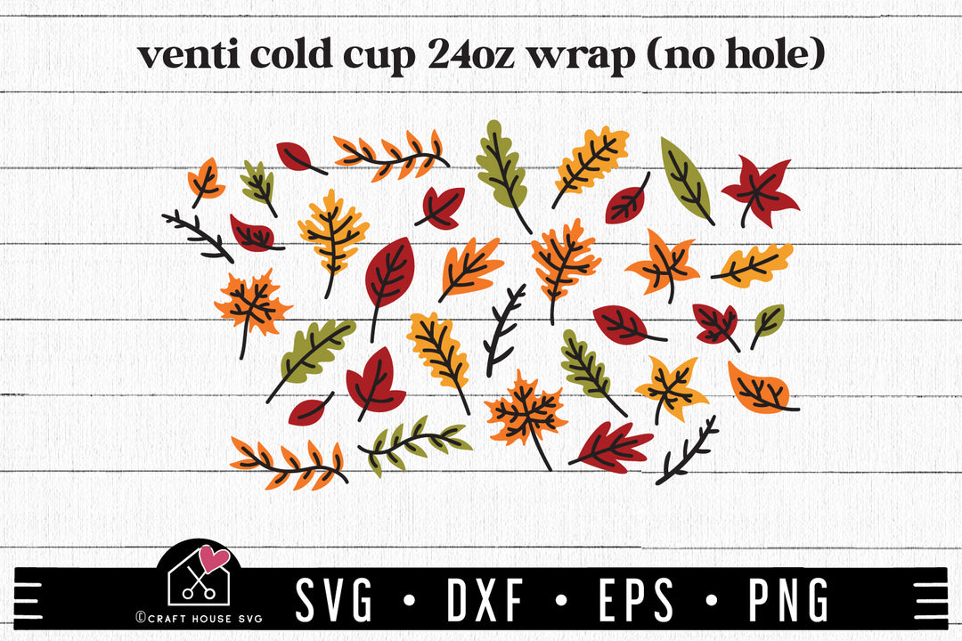 24oz cold cup wrap SVG Fall cold cup wrap SVG | MF