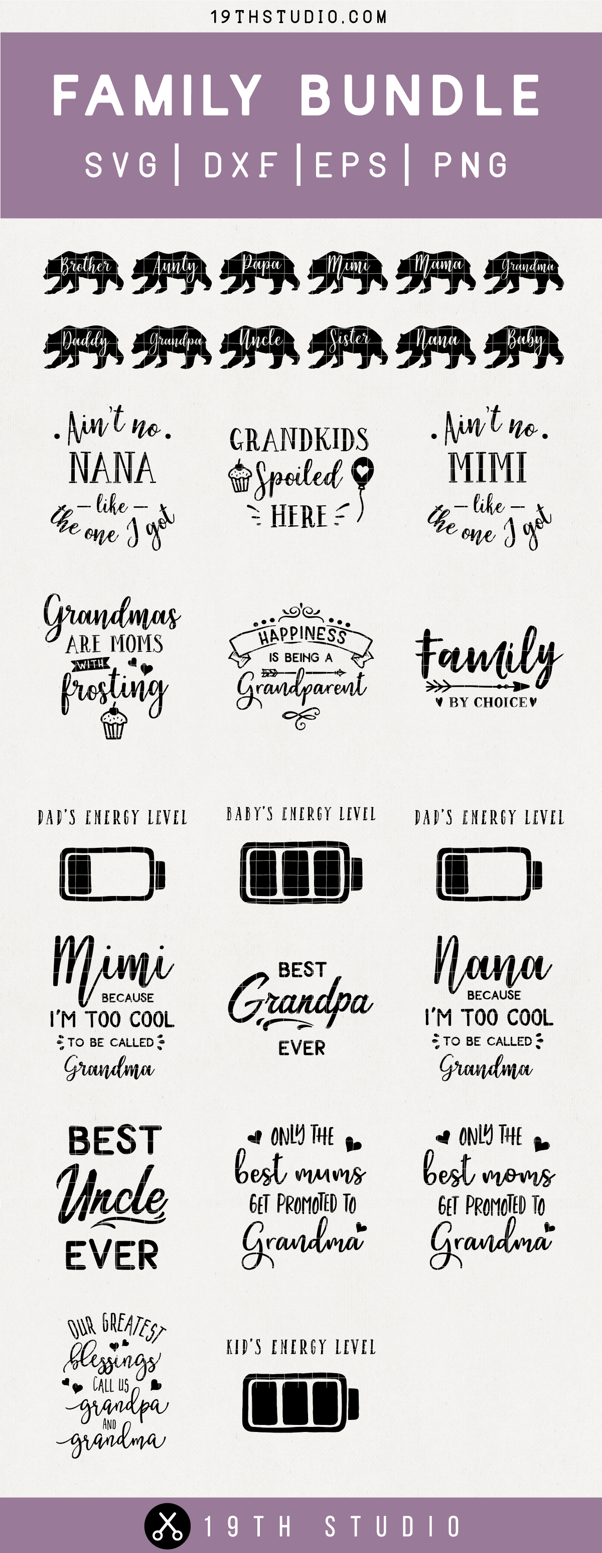 Family SVG Bundle - M15 Craft House SVG - SVG files for Cricut and Silhouette