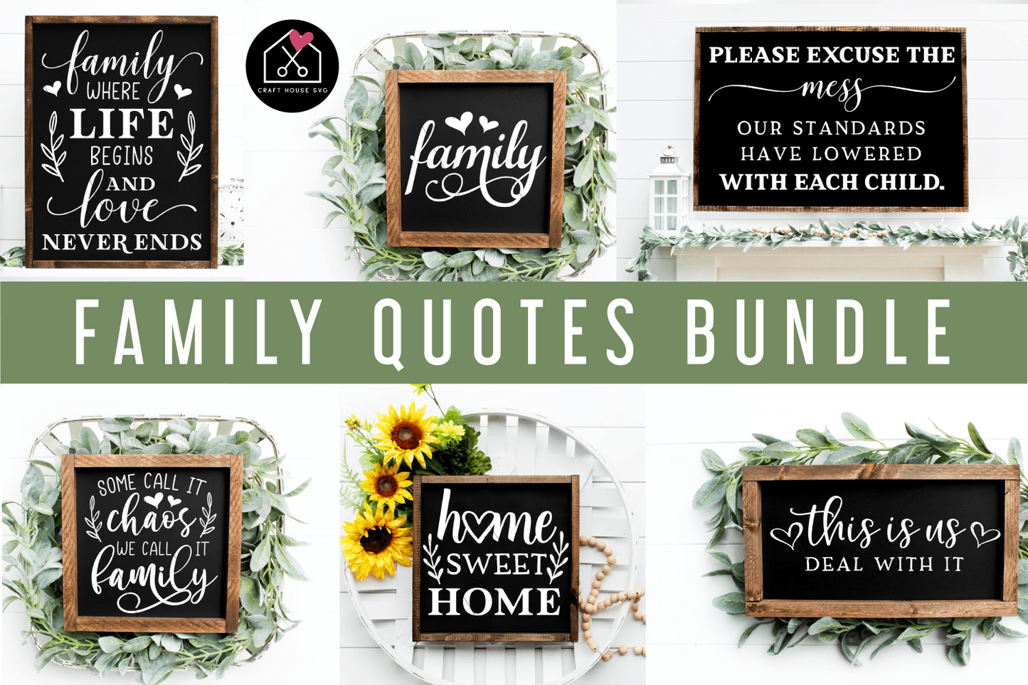 Family SVG Bundle | MB83 Craft House SVG - SVG files for Cricut and Silhouette