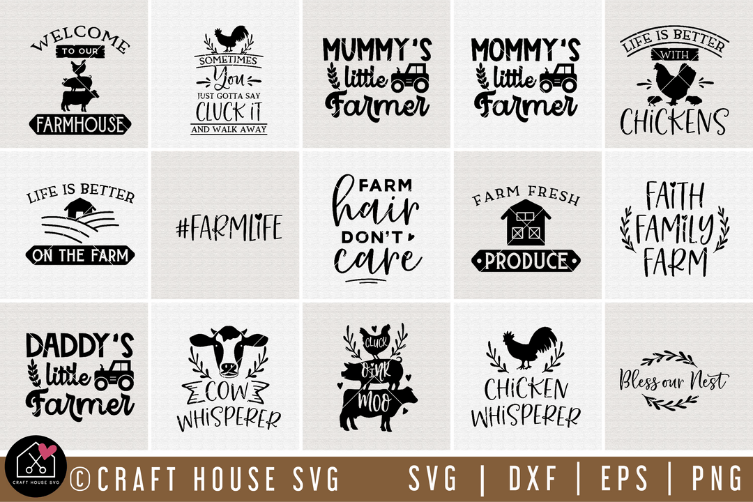 Farm SVG Bundle | MB68 Craft House SVG - SVG files for Cricut and Silhouette