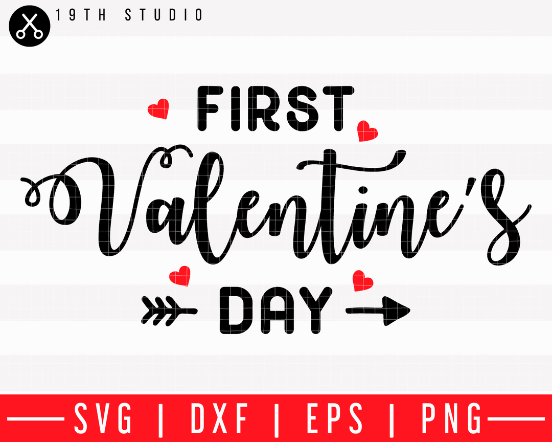 First Valentines Day SVG | M43F12 Craft House SVG - SVG files for Cricut and Silhouette