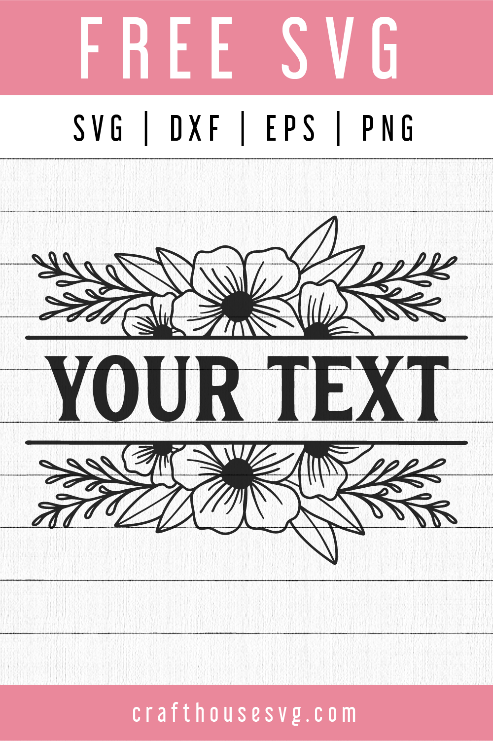 Floral Split Monogram SVG | FB73 Craft House SVG - SVG files for Cricut and Silhouette
