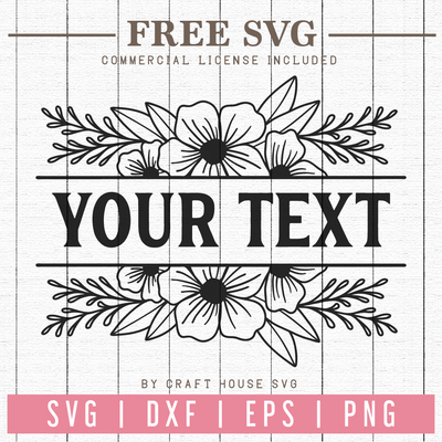 Floral Split Monogram SVG | FB73 Craft House SVG - SVG files for Cricut and Silhouette