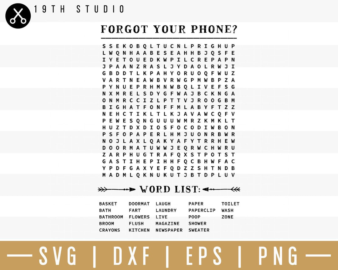 Forgot your phone word search SVG | M32F4 Craft House SVG - SVG files for Cricut and Silhouette