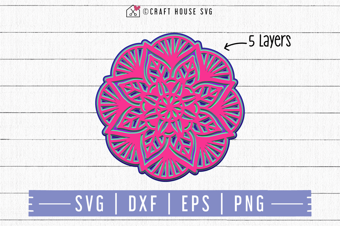 FREE 3D Layered Mandala SVG | FB91 Craft House SVG - SVG files for Cricut and Silhouette