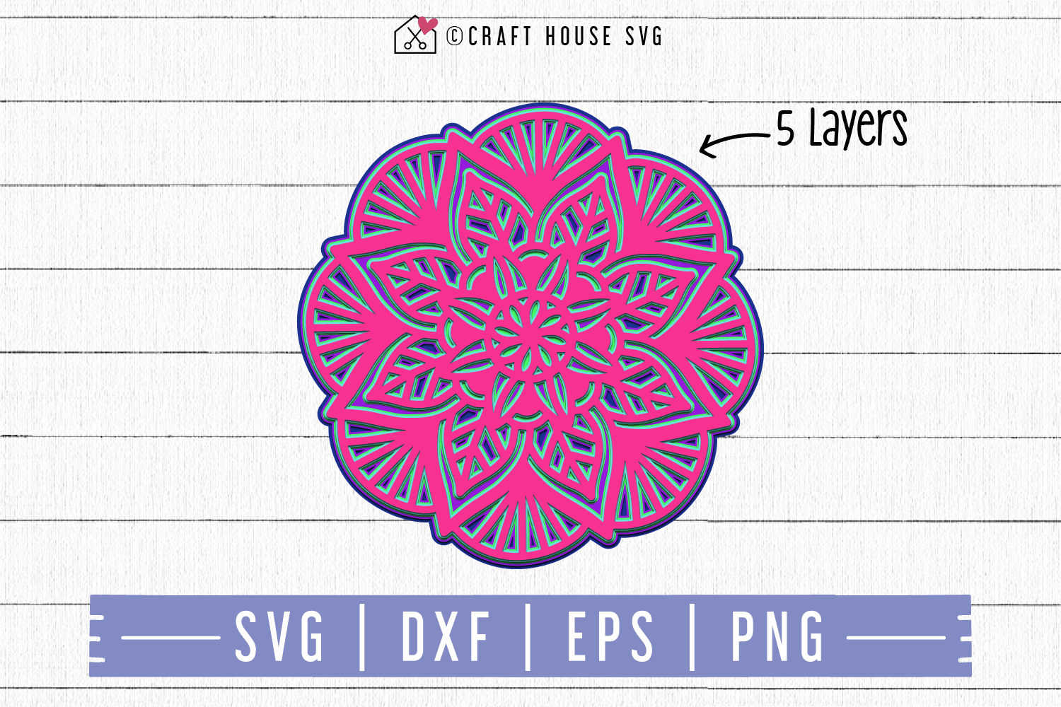 FREE 3D Layered Mandala SVG | FB91 Craft House SVG - SVG files for Cricut and Silhouette