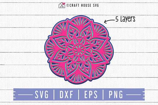 FREE 3D Layered Mandala SVG | FB91 Craft House SVG - SVG files for Cricut and Silhouette